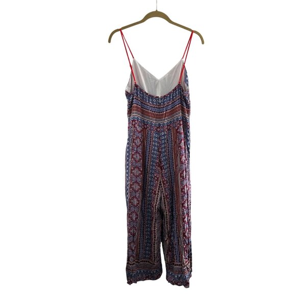 Shinestar Sleeveless Boho Print Jumpsuit Adjustable Straps Size XL Pants Western - Picture 2 of 12